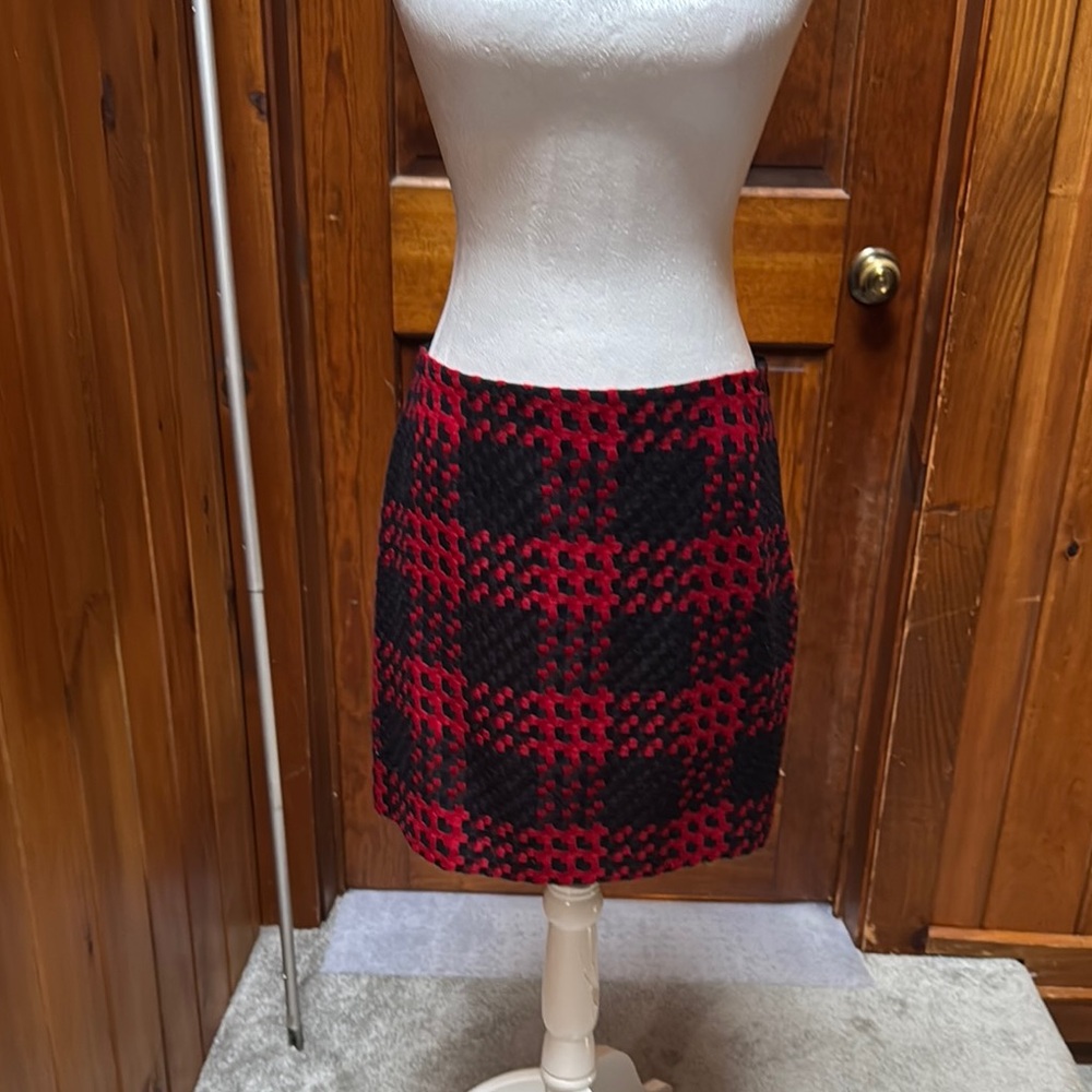 Plaid Red and Black Women's Skirt